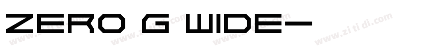 Zero G Wide字体转换
